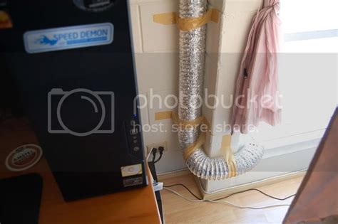 My PC hot air exhaust project (vent hot air outside the room).